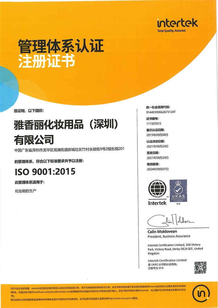 ISO9001：2015 中文